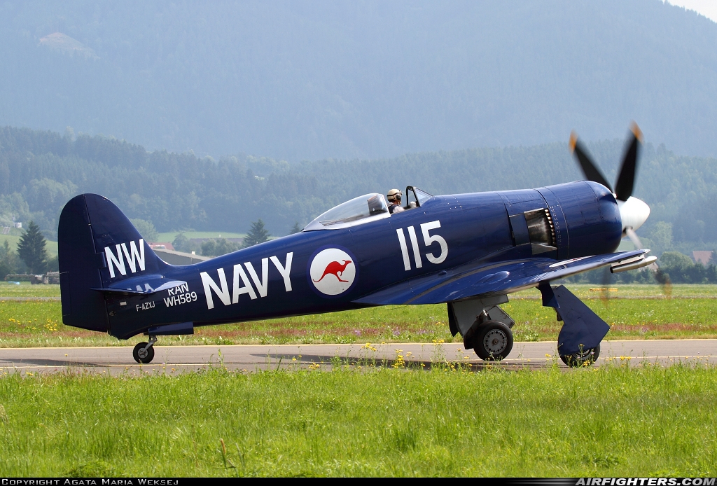 Private Hawker Fury FB.11 F-AZXJ at Zeltweg (LOXZ), Austria