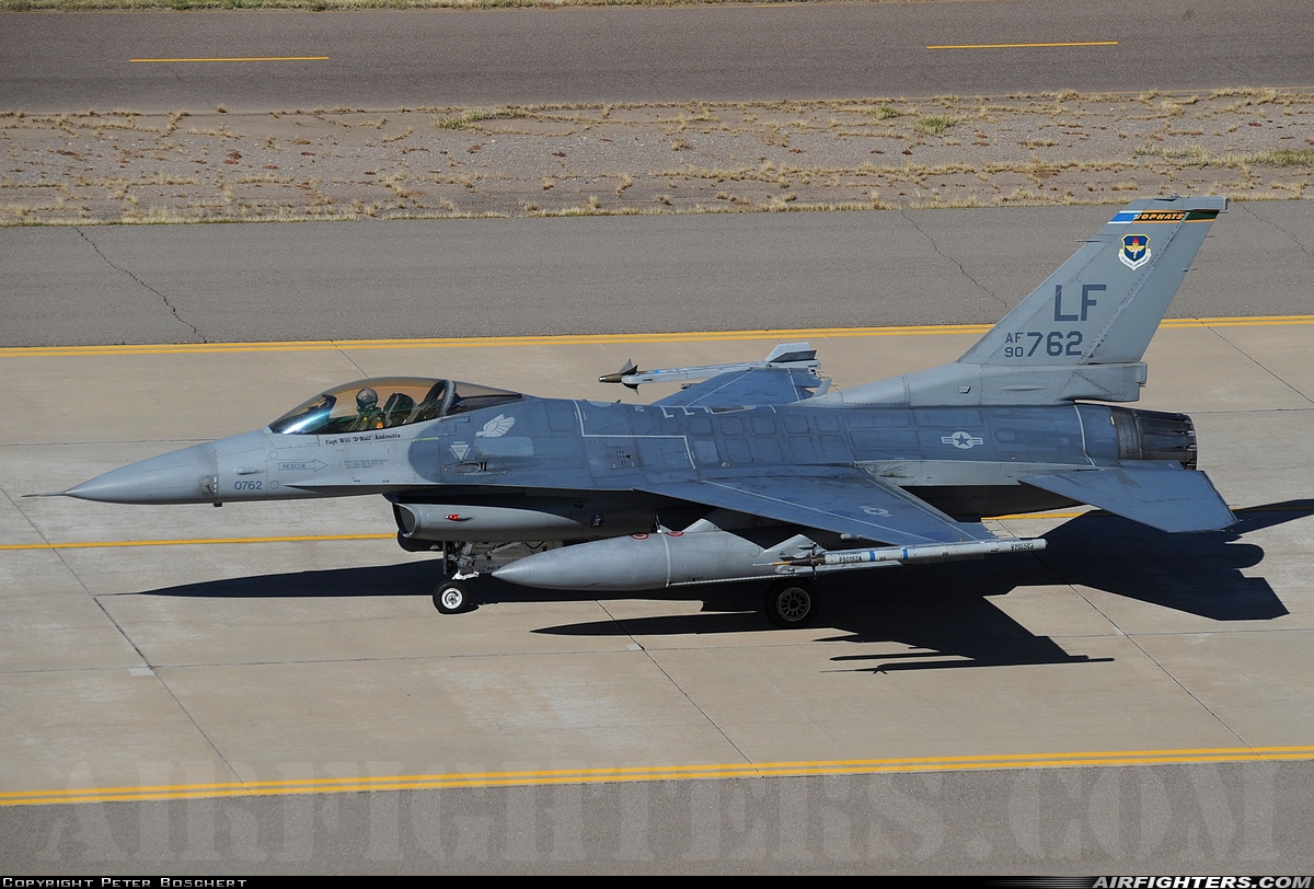 USA - Air Force General Dynamics F-16C Fighting Falcon 90-0762 at Glendale (Phoenix) - Luke AFB (LUF / KLUF), USA