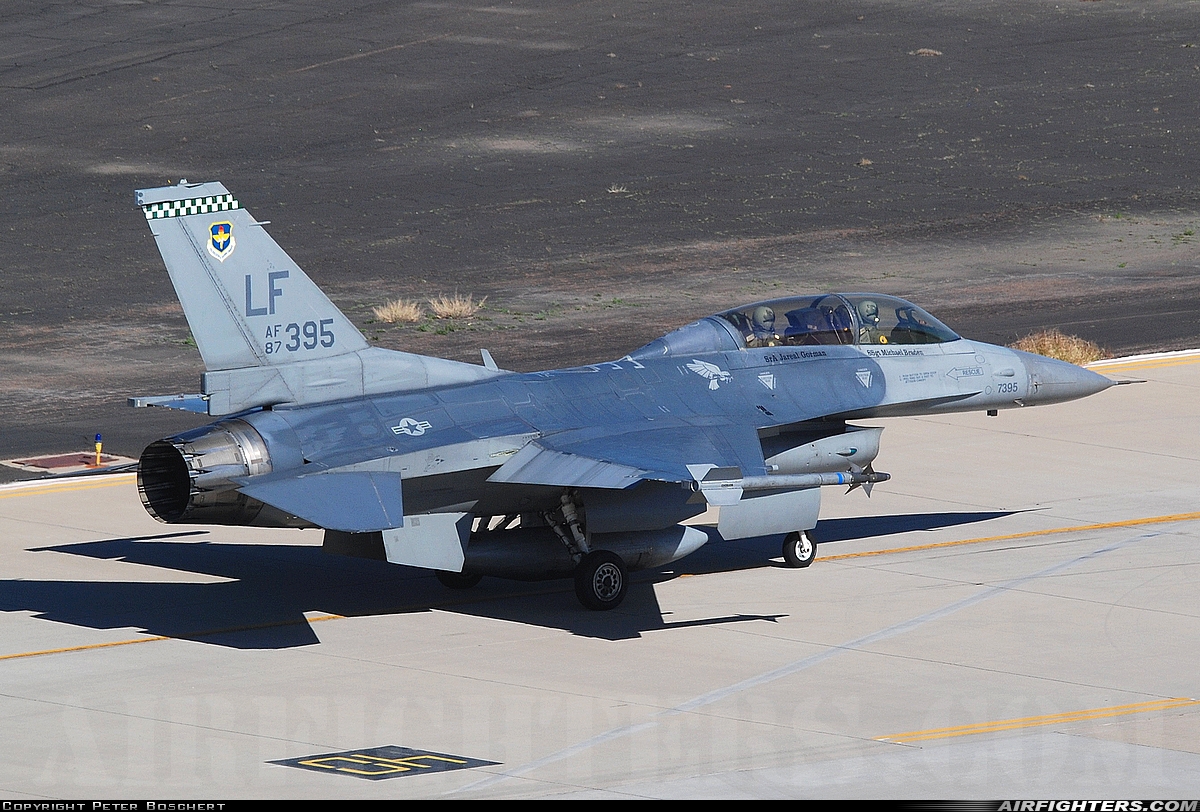 USA - Air Force General Dynamics F-16D Fighting Falcon 87-0395 at Glendale (Phoenix) - Luke AFB (LUF / KLUF), USA