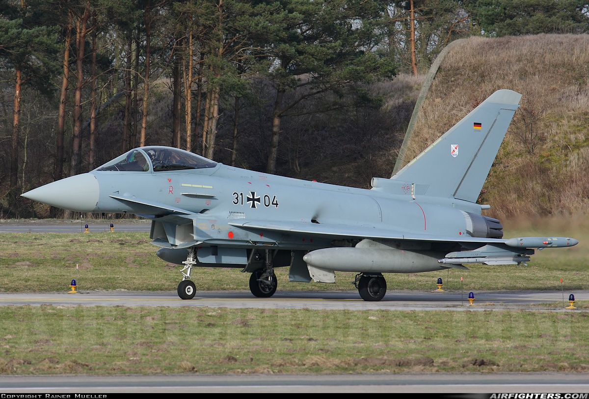 Germany - Air Force Eurofighter EF-2000 Typhoon S 31+04 at Wittmundhafen (Wittmund) (ETNT), Germany