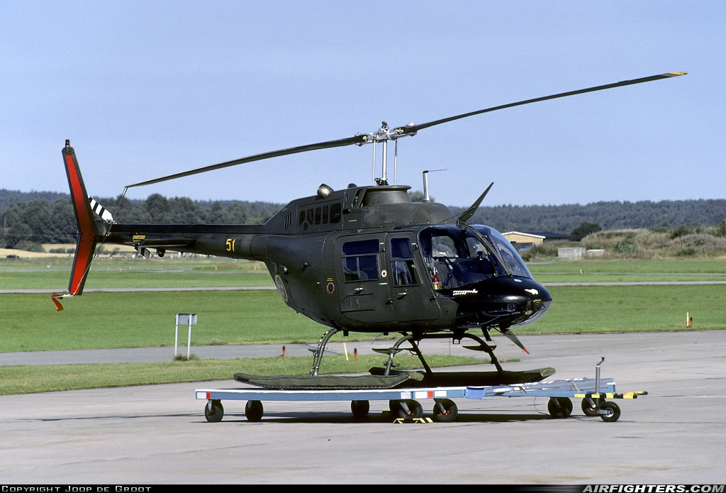 Sweden - Armed Forces Agusta-Bell Hkp6A JetRanger (AB-206A) 06051 at Gothenburg - City (Save) (GSE / ESGP), Sweden