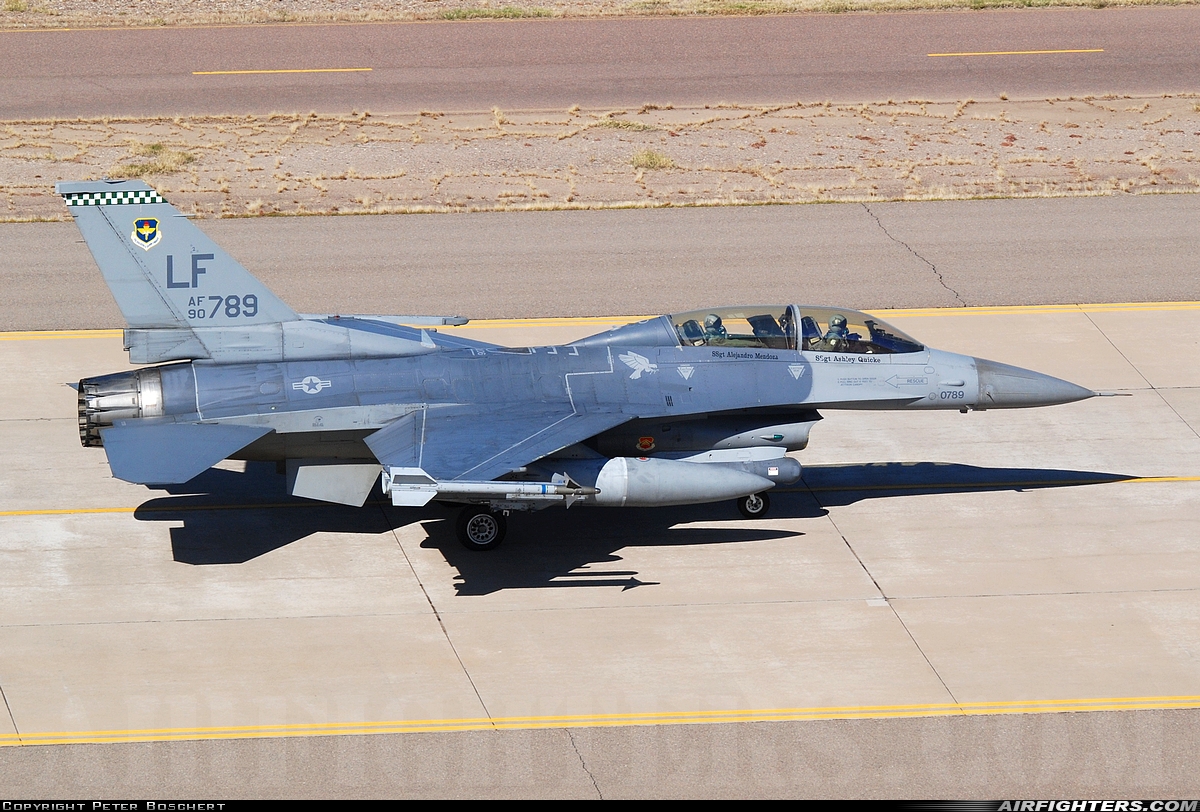 USA - Air Force General Dynamics F-16D Fighting Falcon 90-0789 at Glendale (Phoenix) - Luke AFB (LUF / KLUF), USA
