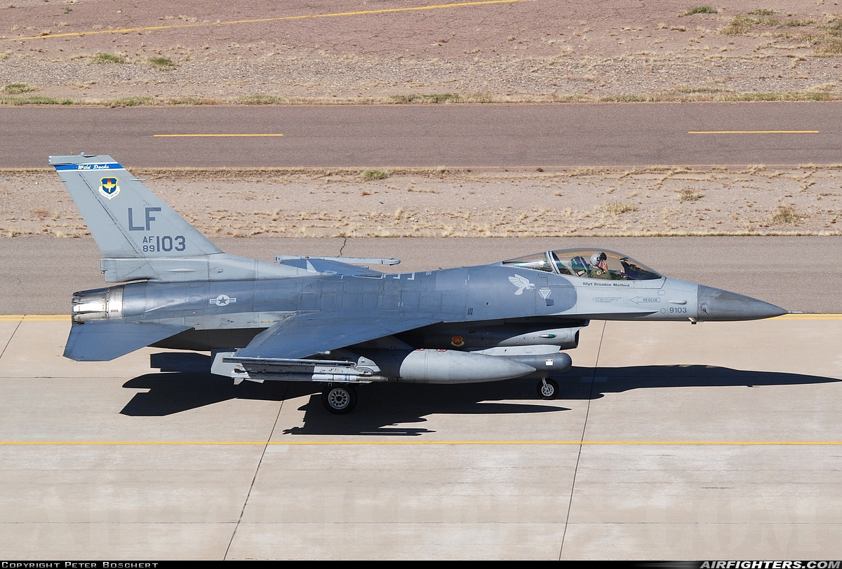 USA - Air Force General Dynamics F-16C Fighting Falcon 89-2103 at Glendale (Phoenix) - Luke AFB (LUF / KLUF), USA