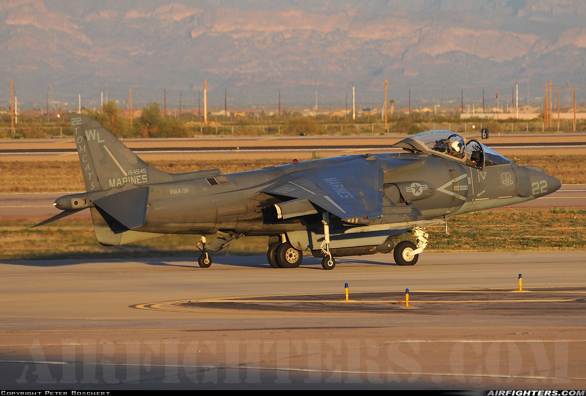 USA - Marines McDonnell Douglas AV-8B+ Harrier ll 164545 at Phoenix (Chandler) - Williams Gateway (AFB) (CHD / IWA / KIWA), USA