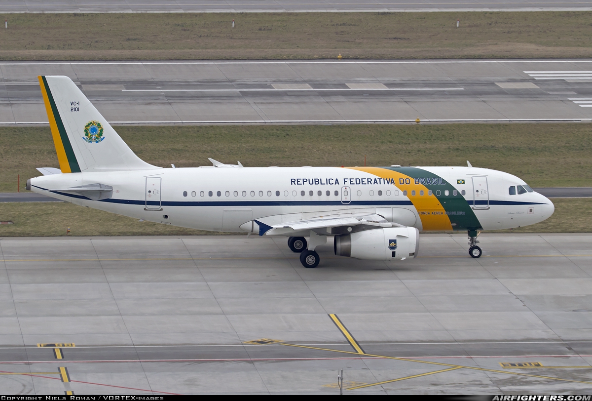 Brazil - Air Force Airbus VC-1A (A319-133ER) 2101 at Zurich (- Kloten) (ZRH / LSZH), Switzerland
