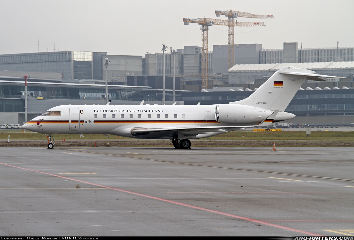 Germany - Air Force Bombardier BD-700-1A11 Global 5000 14+01 at Zurich (- Kloten) (ZRH / LSZH), Switzerland