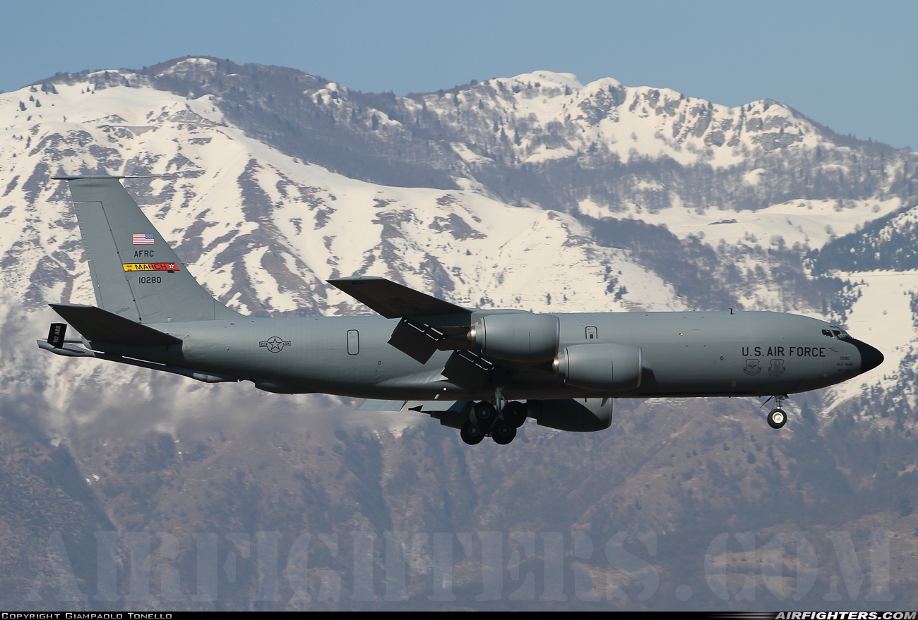 USA - Air Force Boeing KC-135R Stratotanker (717-100) 61-0280 at Aviano (- Pagliano e Gori) (AVB / LIPA), Italy