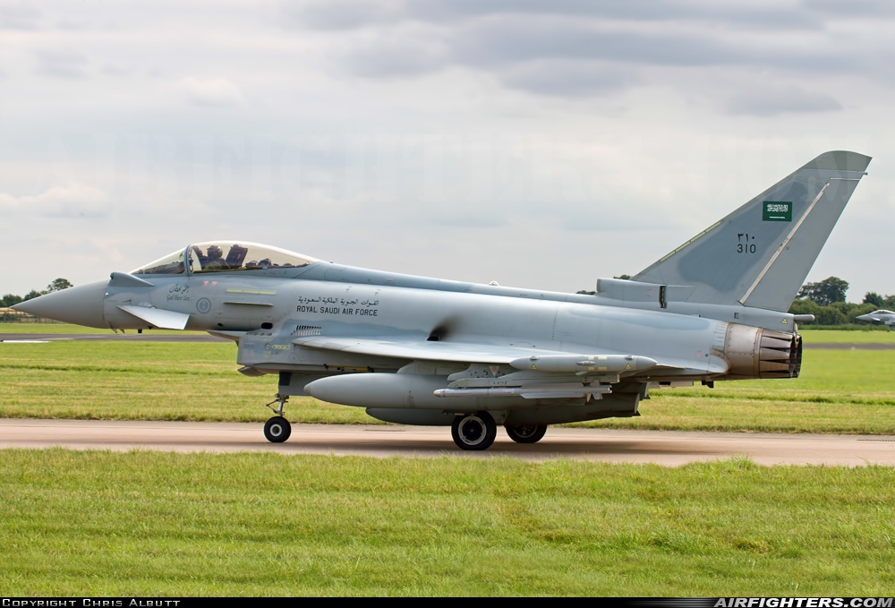 Saudi Arabia - Air Force Eurofighter Typhoon FGR50 310 at Coningsby (EGXC), UK