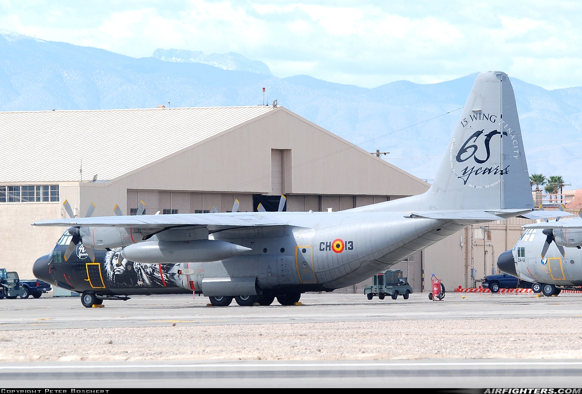 Belgium - Air Force Lockheed C-130H Hercules (L-382) CH-13 at Las Vegas - Nellis AFB (LSV / KLSV), USA