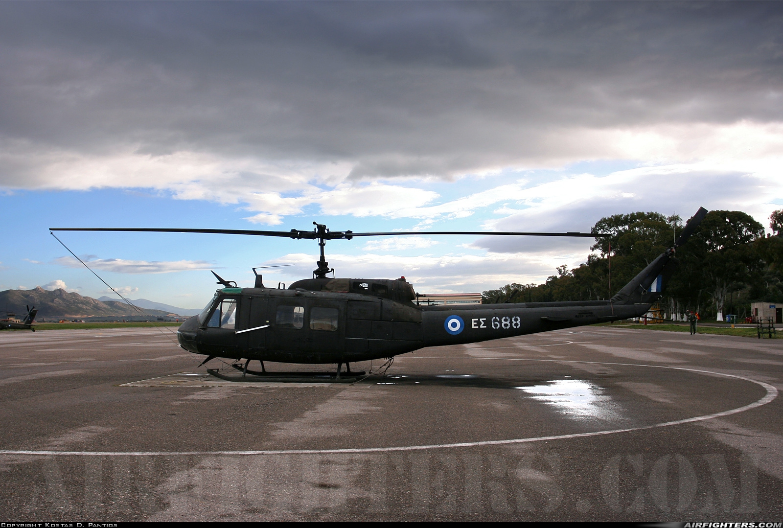 Greece - Army Bell UH-1H Iroquois (205) ES688 at Megara AB - Pahi (LGMG), Greece