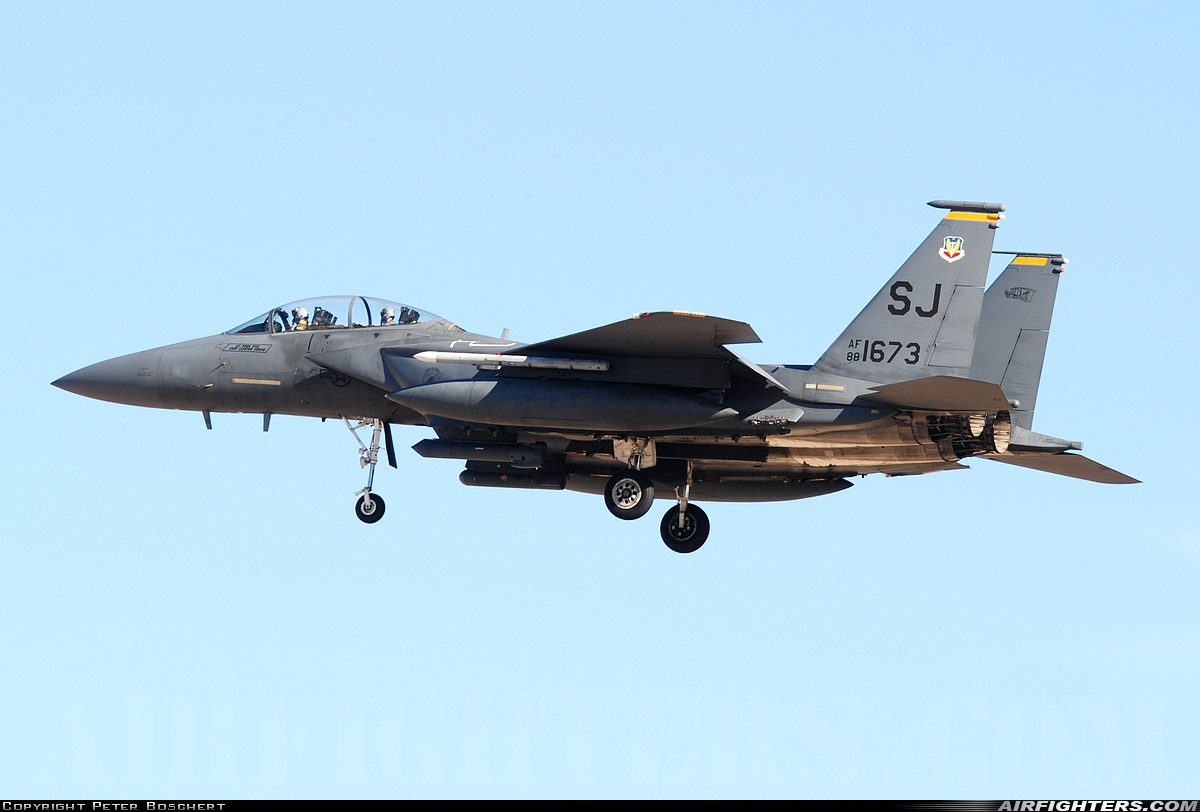 USA - Air Force McDonnell Douglas F-15E Strike Eagle 88-1673 at Las Vegas - Nellis AFB (LSV / KLSV), USA