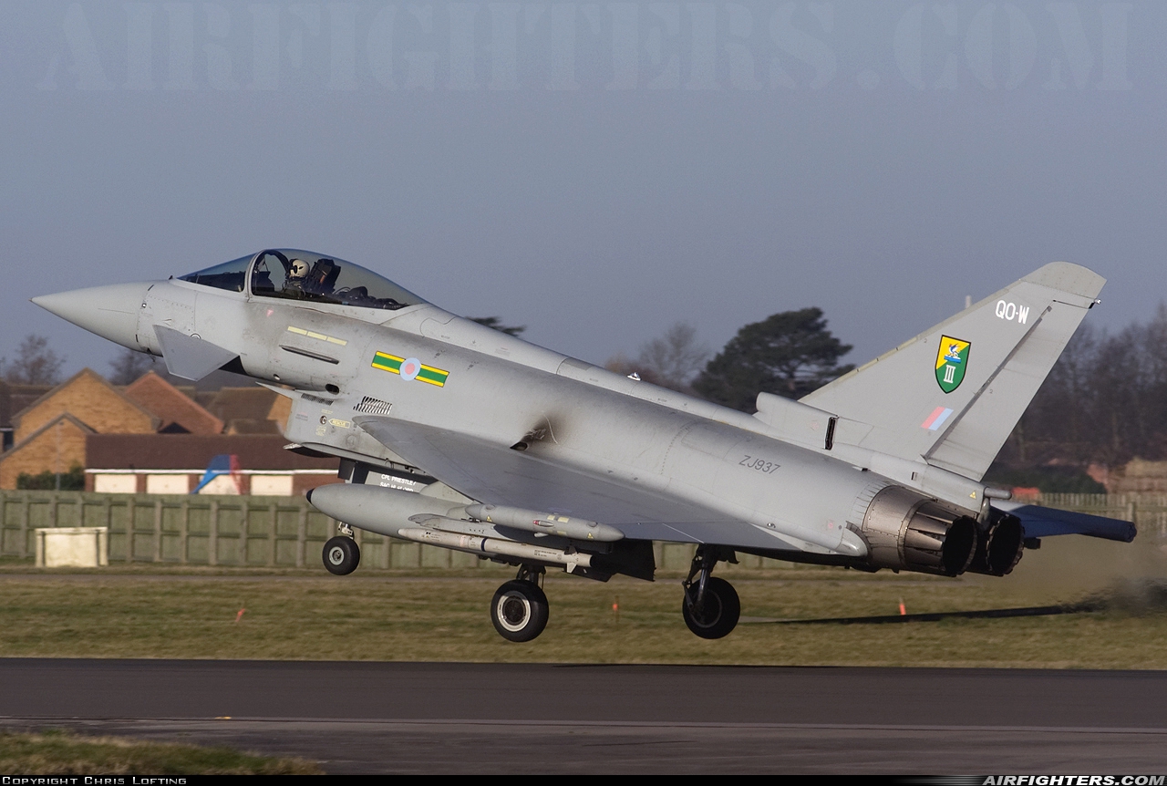 UK - Air Force Eurofighter Typhoon F2 ZJ937 at Coningsby (EGXC), UK