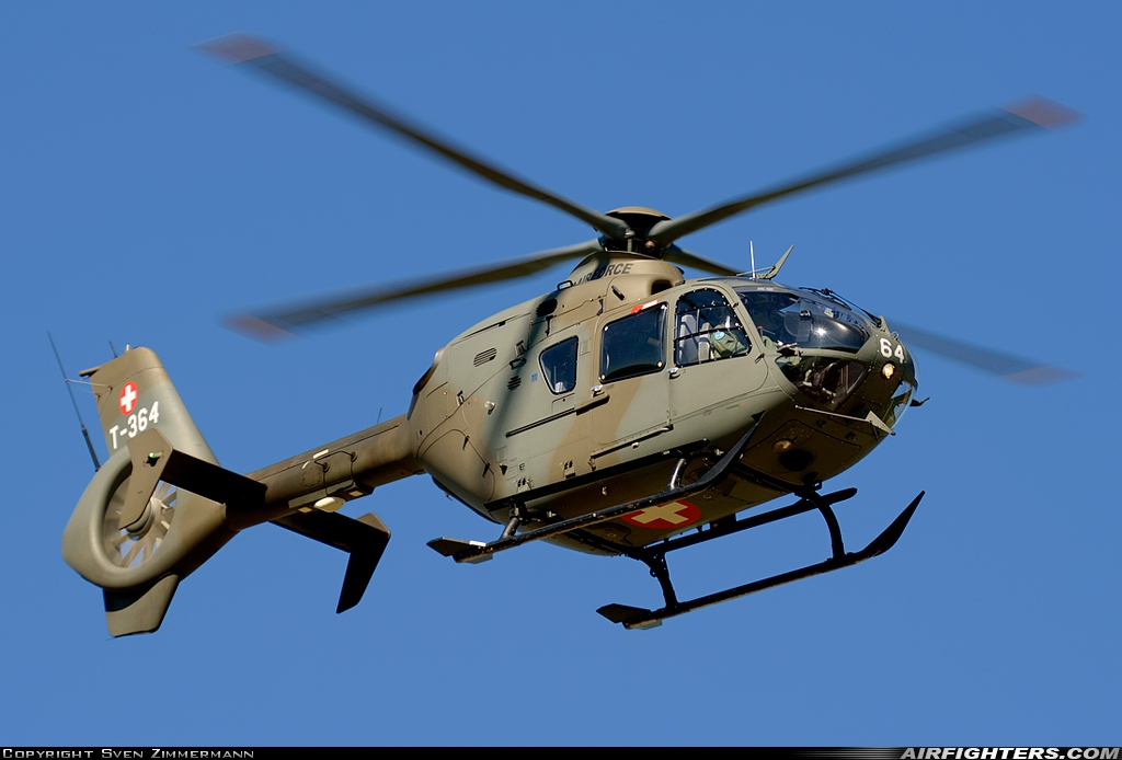 Switzerland - Air Force Eurocopter TH05 (EC-635P2+) T-364 at Payerne (LSMP), Switzerland
