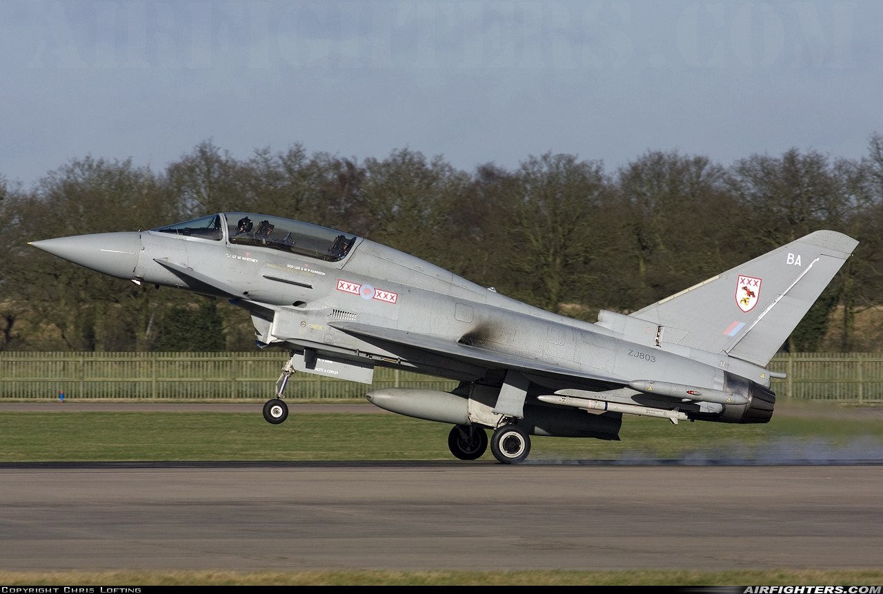 UK - Air Force Eurofighter Typhoon T1 ZJ803 at Coningsby (EGXC), UK