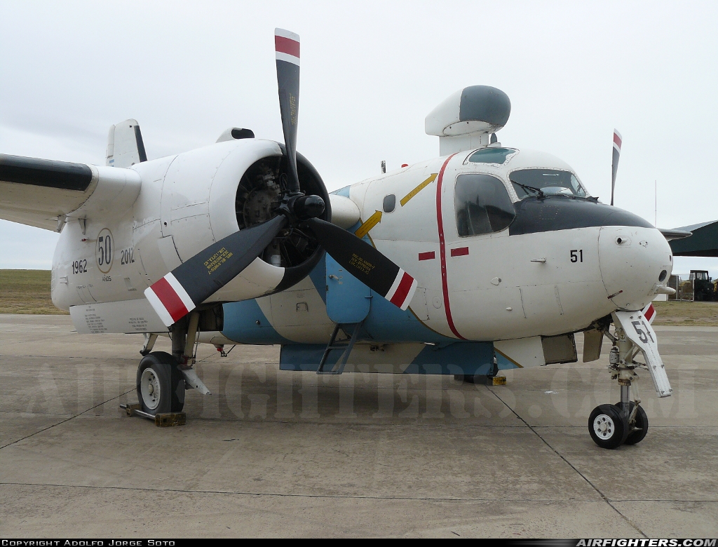 Argentina - Navy Grumman S-2A Tracker (G-121/S2F-1) 0511 at Bahia Blanca - Comandante Espora (BHI - SAZB), Argentina
