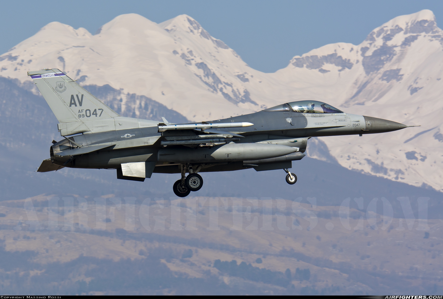 USA - Air Force General Dynamics F-16C Fighting Falcon 89-2047 at Aviano (- Pagliano e Gori) (AVB / LIPA), Italy