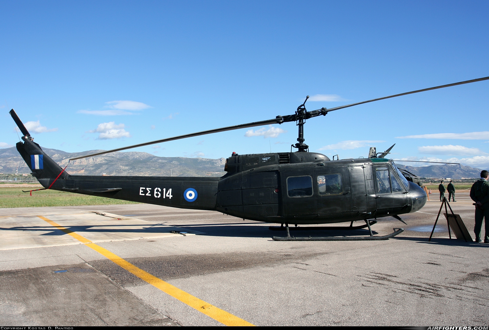 Greece - Army Bell UH-1H Iroquois (205) ES614 at Megara AB - Pahi (LGMG), Greece