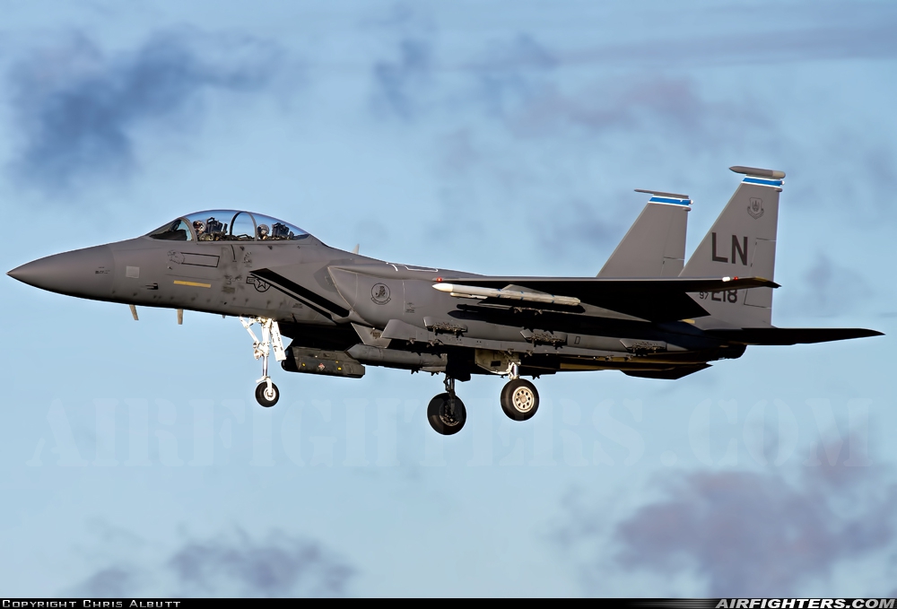 USA - Air Force McDonnell Douglas F-15E Strike Eagle 97-0218 at Lakenheath (LKZ / EGUL), UK