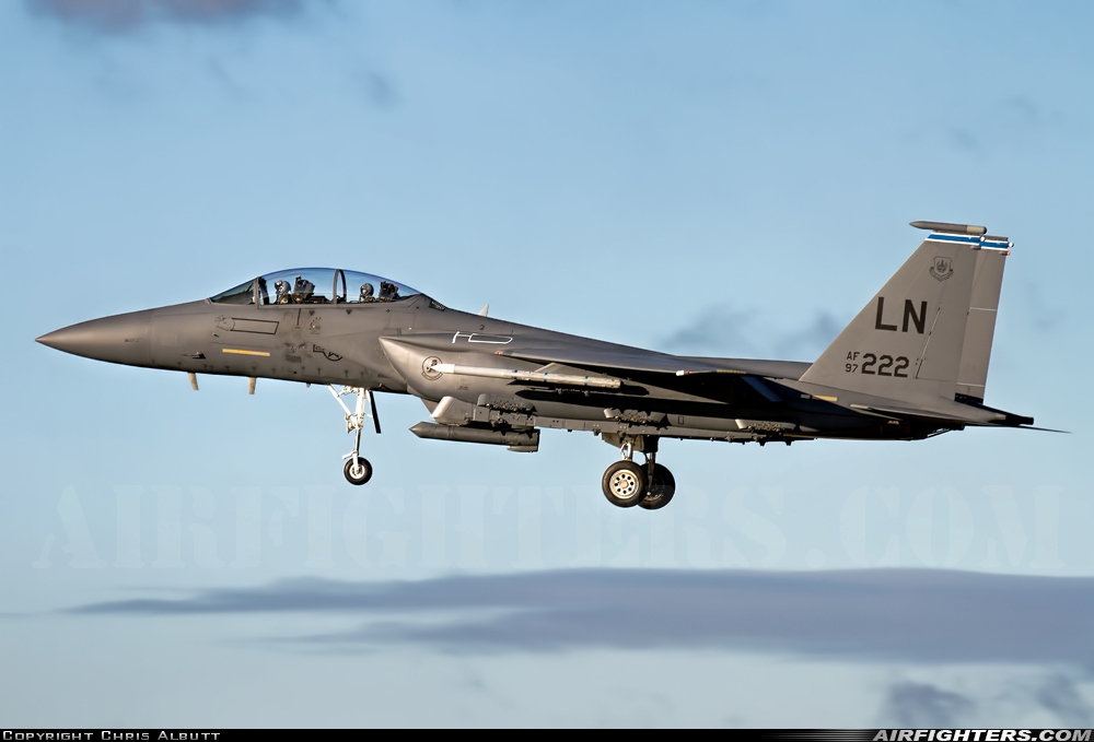 USA - Air Force McDonnell Douglas F-15E Strike Eagle 97-0222 at Lakenheath (LKZ / EGUL), UK