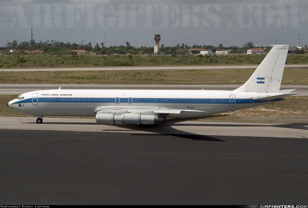 Argentina - Air Force Boeing 707-389C TC-91 at Natal - Augusto Severo (NAT / SBNT), Brazil