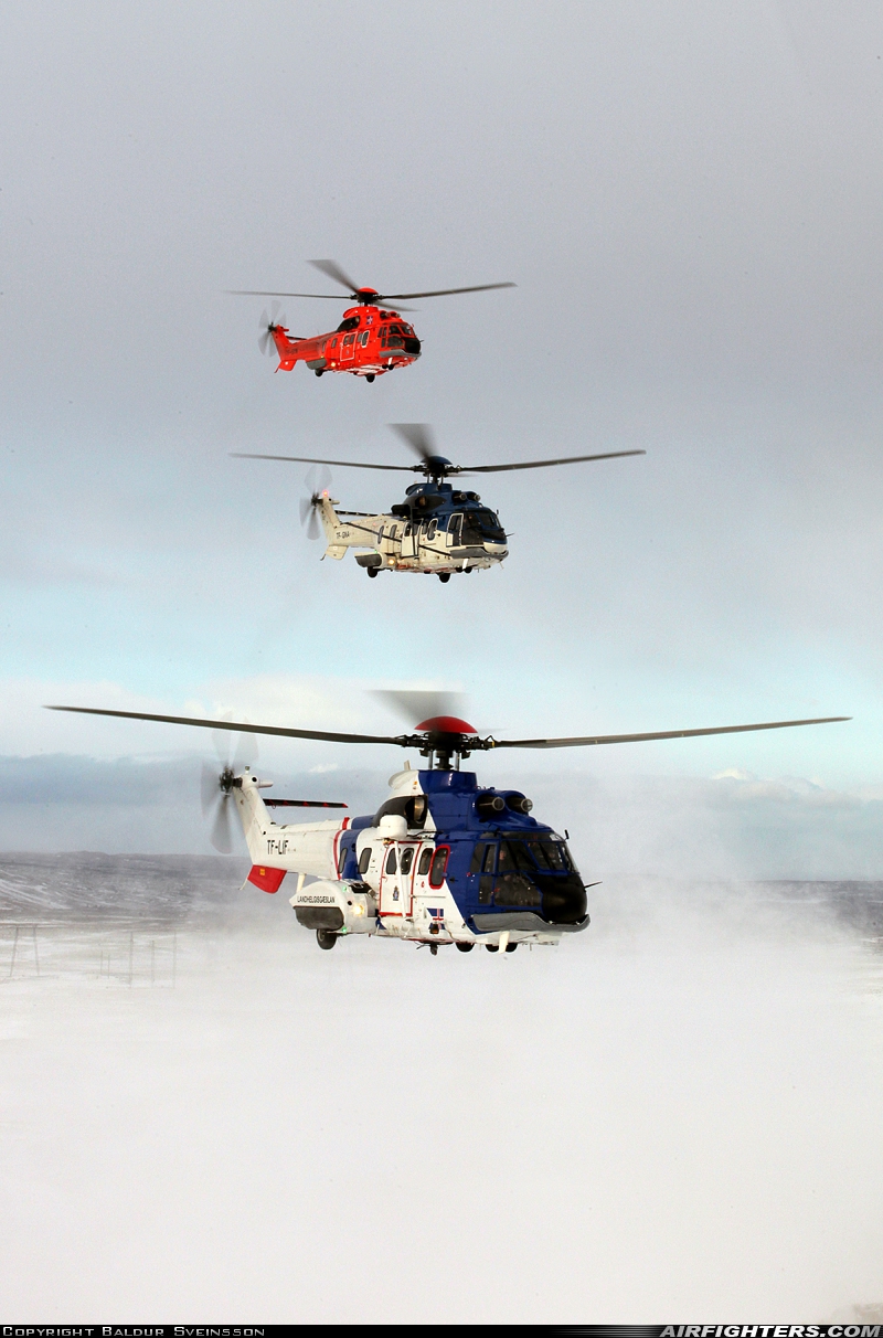Iceland - Coast Guard Aerospatiale AS-332L1 Super Puma TF-LIF at In Flight, Iceland