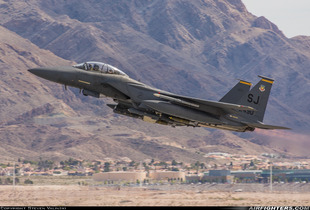 USA - Air Force McDonnell Douglas F-15E Strike Eagle 89-0490 at Las Vegas - Nellis AFB (LSV / KLSV), USA