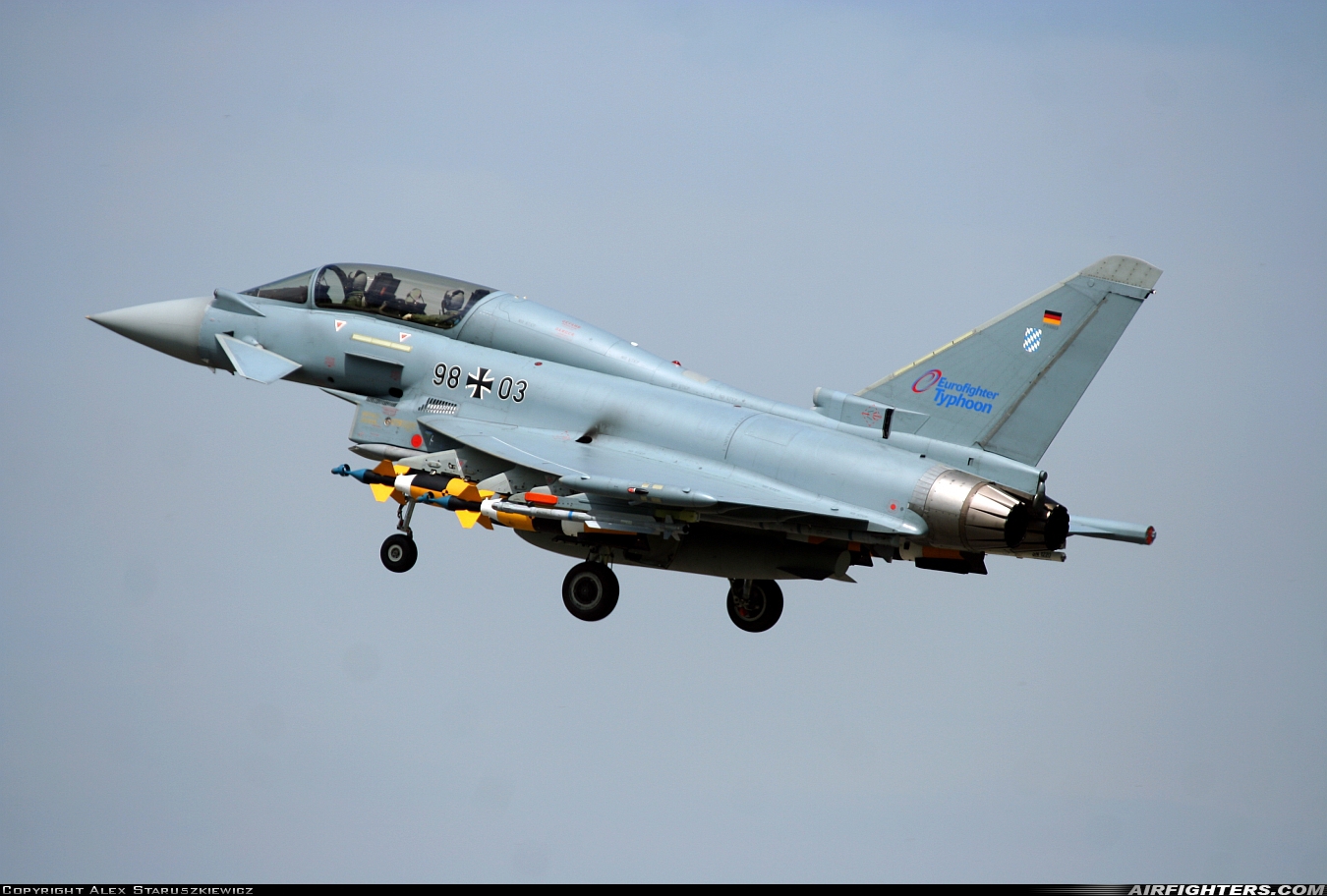 Germany - Air Force Eurofighter EF-2000 Typhoon T 98+03 at Ingolstadt - Manching (ETSI), Germany