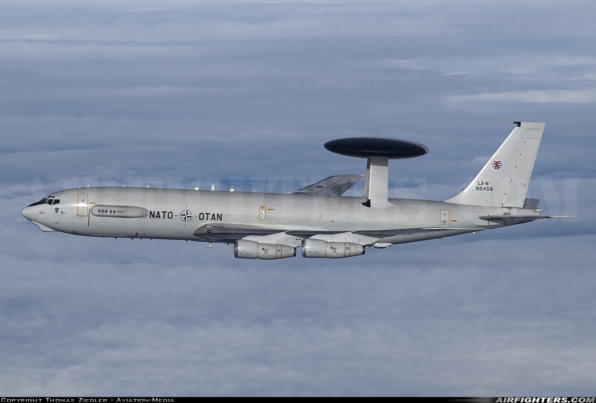 Luxembourg - NATO Boeing E-3A Sentry (707-300) LX-N90456 at In Flight, International Airspace
