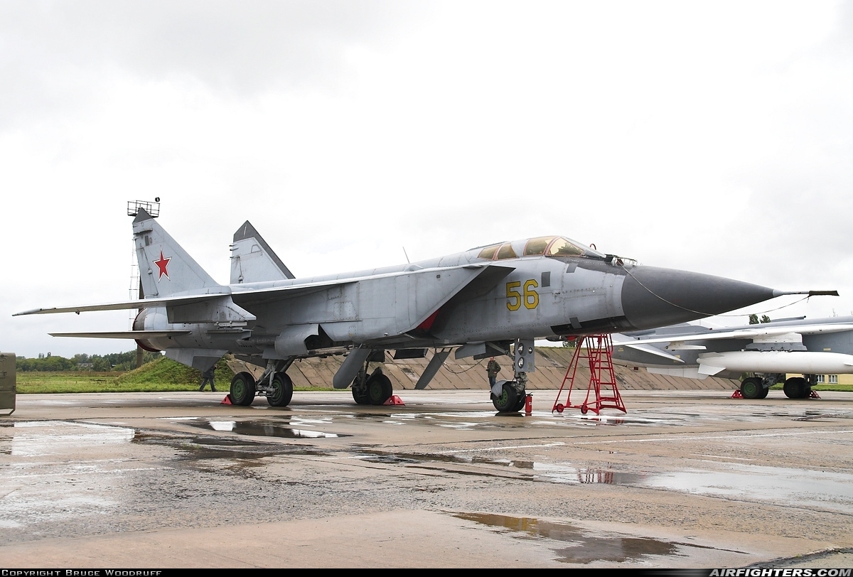 Russia - Air Force Mikoyan-Gurevich MiG-31E 56 at Lipetsk (LPK / UUOL), Russia