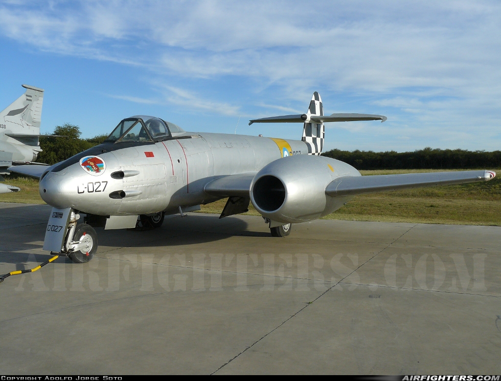 Argentina - Air Force Gloster Meteor F.4 C-027 at Off-Airport - Villa Mercedes, Argentina