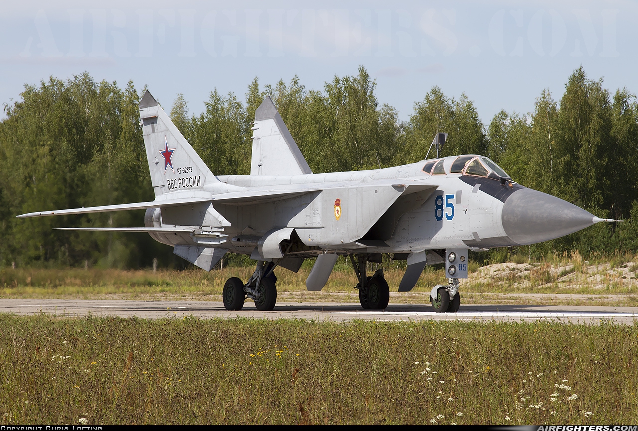 Russia - Air Force Mikoyan-Gurevich MiG-31BM RF-92382 at Savasleyka Air Base, Russia