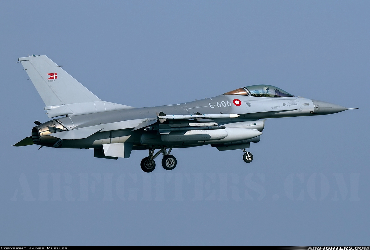 Denmark - Air Force General Dynamics F-16AM Fighting Falcon E-606 at Leeuwarden (LWR / EHLW), Netherlands
