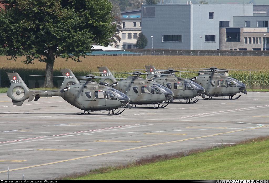 Switzerland - Air Force Eurocopter TH05 (EC-635P2+) T-359 at Emmen (EML / LSME), Switzerland