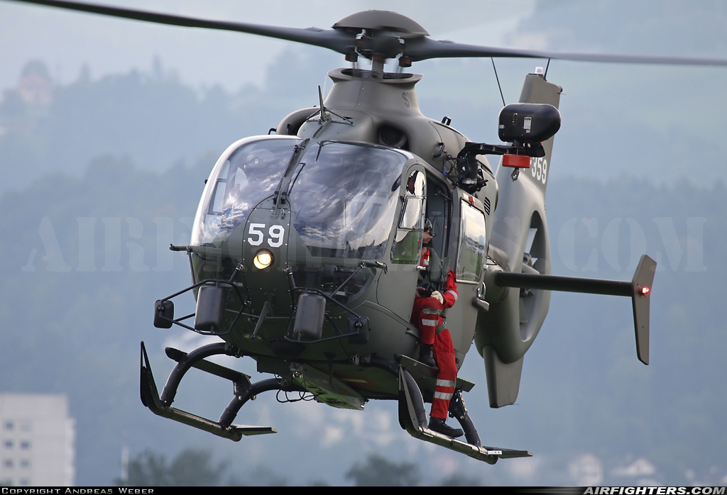 Switzerland - Air Force Eurocopter TH05 (EC-635P2+) T-359 at Emmen (EML / LSME), Switzerland