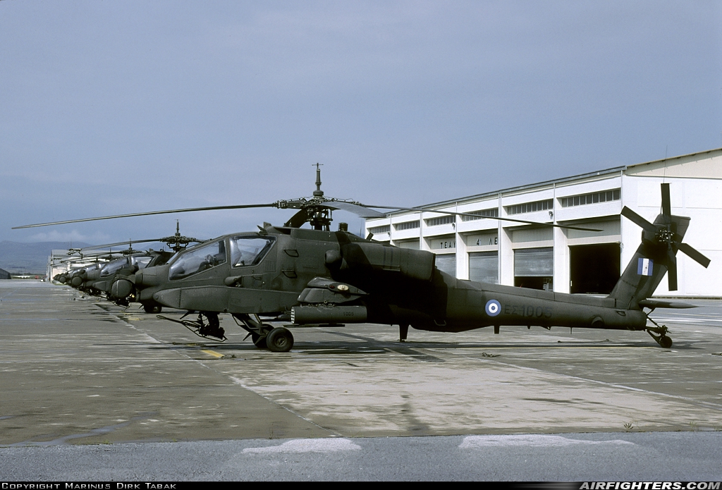 Greece - Army McDonnell Douglas AH-64A+ Apache ES1005 at Stefanovikion (LGSV), Greece