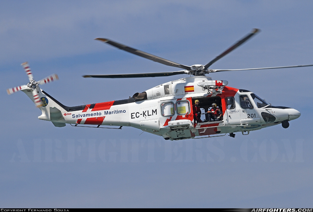 Spain - Maritime Safety and Rescue Agency AgustaWestland AW139 EC-KLM at Off-Airport - Cadiz Playa de la Victoria, Spain
