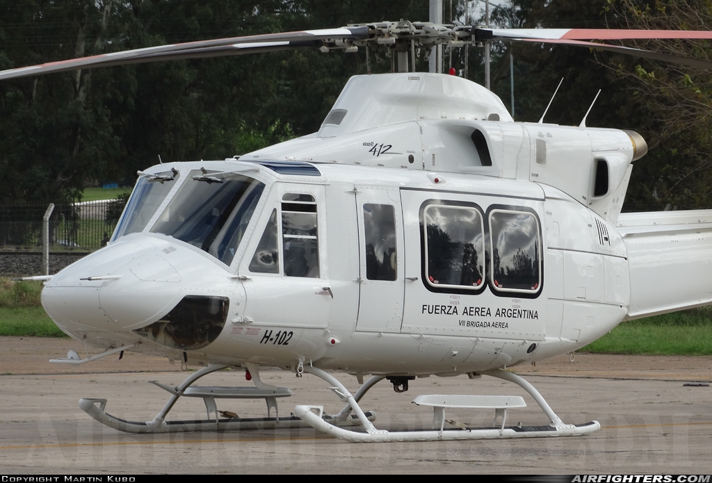 Argentina - Air Force Bell 412EP H-102 at El Palomar (PAL / SADP), Argentina