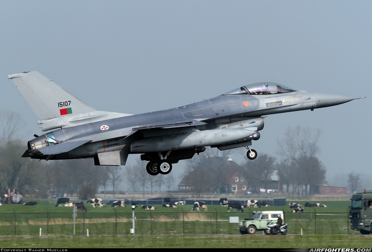 Portugal - Air Force General Dynamics F-16AM Fighting Falcon 15107 at Leeuwarden (LWR / EHLW), Netherlands