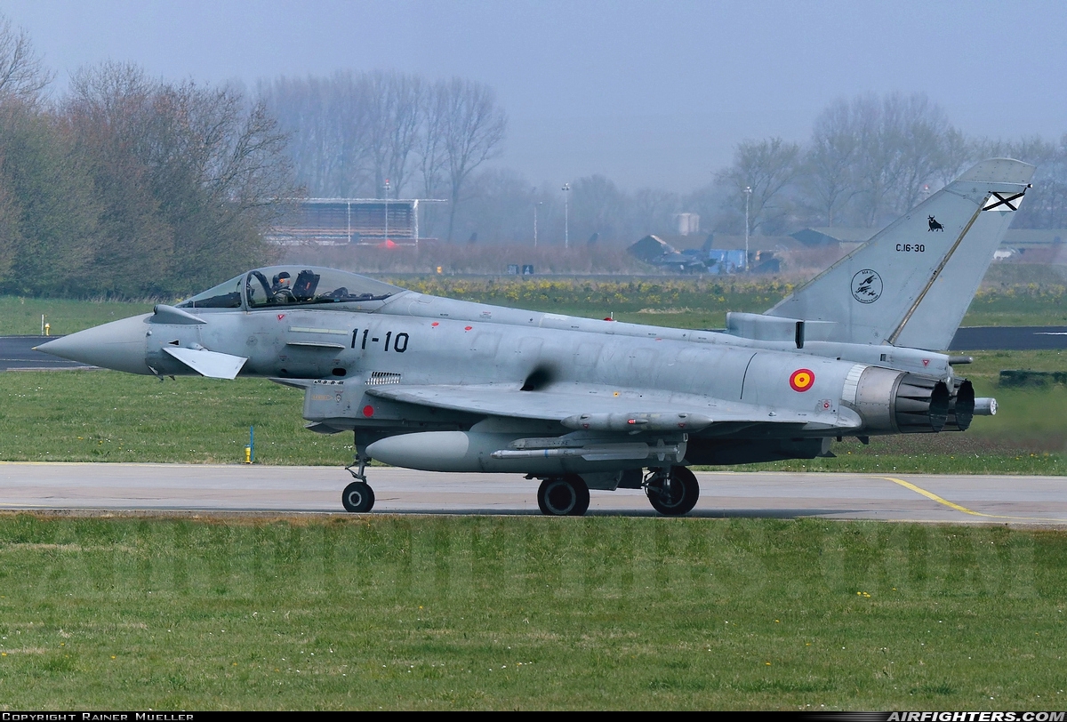 Spain - Air Force Eurofighter C-16 Typhoon (EF-2000S) C.16-30 at Leeuwarden (LWR / EHLW), Netherlands
