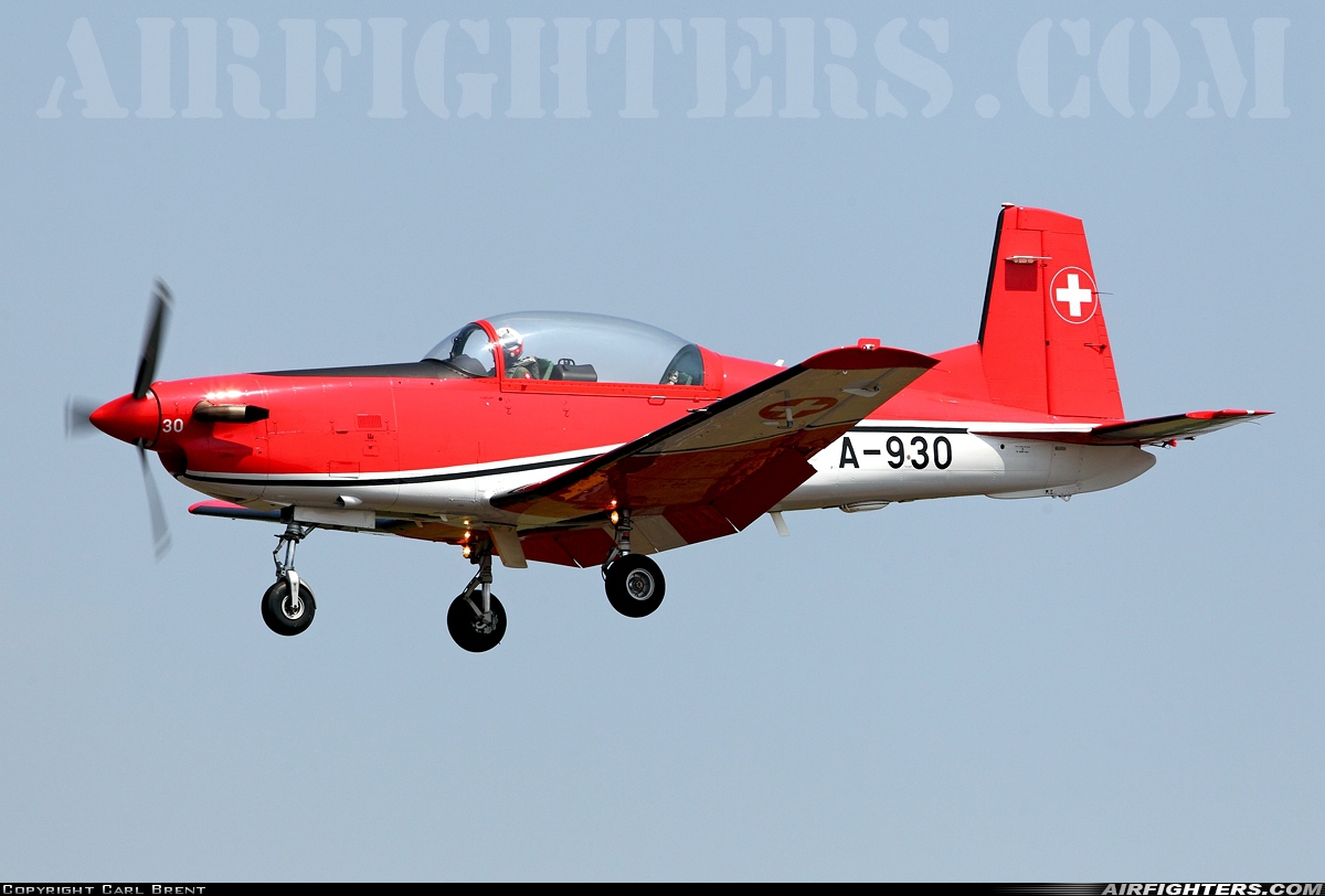 Switzerland - Air Force Pilatus NCPC-7 Turbo Trainer A-930 at Fairford (FFD / EGVA), UK