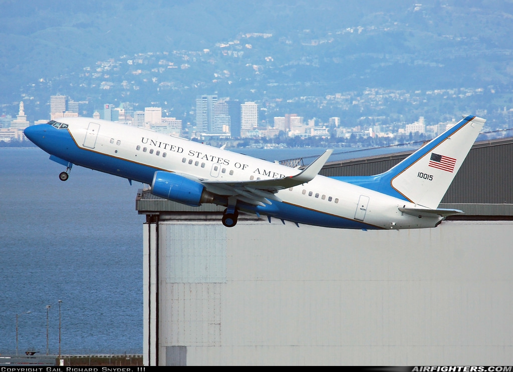 USA - Air Force Boeing C-40B (737-7CP BBJ) 01-0015 at San Francisco - Int. (SFO / KSFO), USA