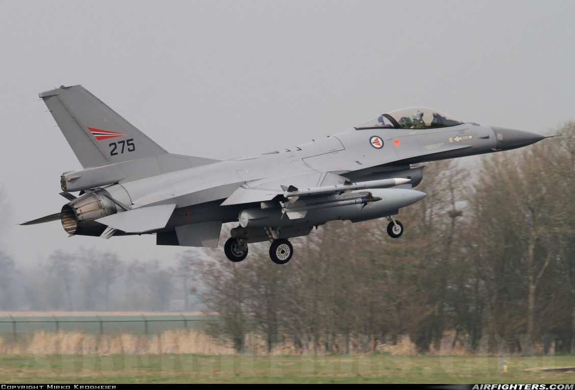 Norway - Air Force General Dynamics F-16AM Fighting Falcon 275 at Leeuwarden (LWR / EHLW), Netherlands