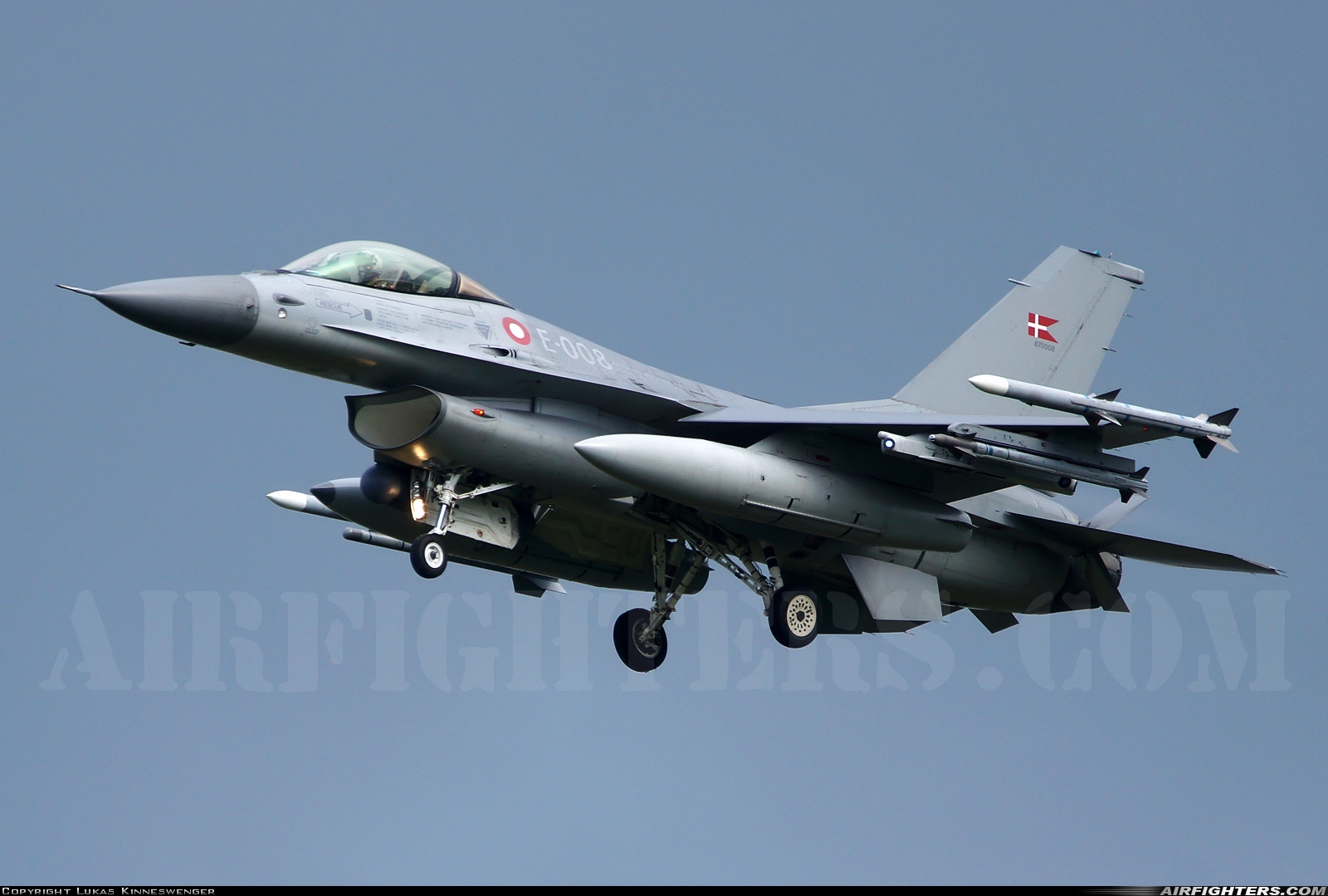 Denmark - Air Force General Dynamics F-16AM Fighting Falcon E-008 at Leeuwarden (LWR / EHLW), Netherlands