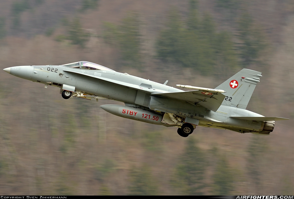 Switzerland - Air Force McDonnell Douglas F/A-18C Hornet J-5022 at Meiringen (LSMM), Switzerland
