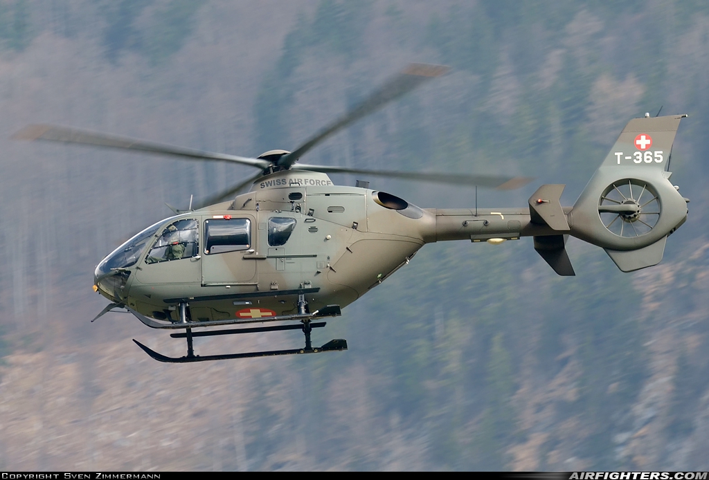 Switzerland - Air Force Eurocopter TH05 (EC-635P2+) T-365 at Meiringen (LSMM), Switzerland