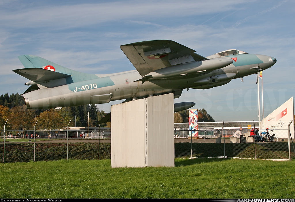 Switzerland - Air Force Hawker Hunter F58 J-4070 at Emmen (EML / LSME), Switzerland