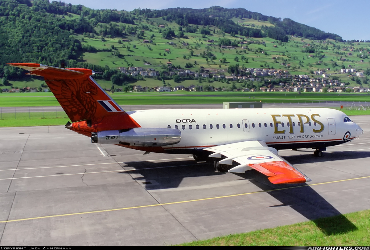UK - Defence Research Agency BAC 111-479FU One-Eleven ZE432 at Buochs (Stans) (LSMU / LSZC), Switzerland