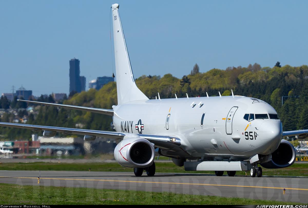 USA - Navy Boeing P-8A Poseidon (737-800ERX) 167951 at Seattle - Boeing Field / King County Int. (BFI / KBFI), USA