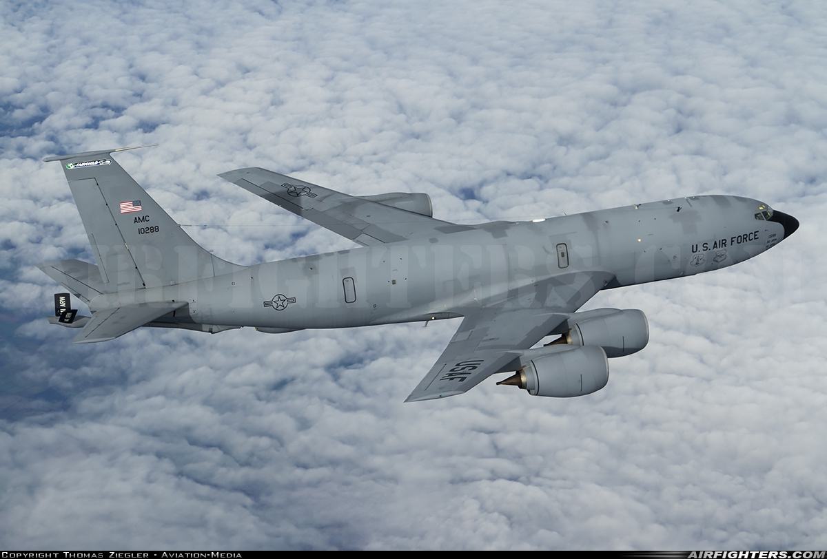 USA - Air Force Boeing KC-135R Stratotanker (717-100) 61-0288 at North Sea, International Airspace