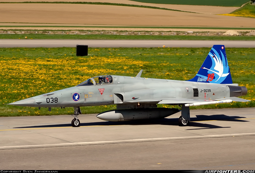 Switzerland - Air Force Northrop F-5E Tiger II J-3038 at Payerne (LSMP), Switzerland